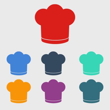 Chef şapka işareti simgesi. Şapka pişirme sembolü.