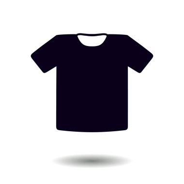 T-shirt işareti simgesi. Giysi sembolü. Düz tasarım stili.