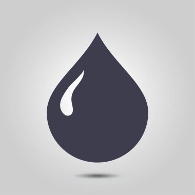 Kan damlası ikonu. Vektör illüstrasyonu