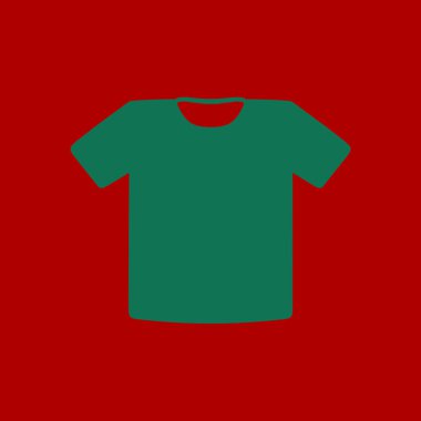 T-shirt işareti simgesi. Giysi sembolü. Düz tasarım stili.