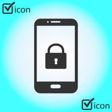 Internet güvenlik kavramı simgesi, kimlik ve koruma sembol, vektör çizim 