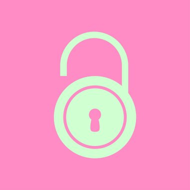 Simgesini kilidini. Düz tasarım stili. Vektör Eps10 