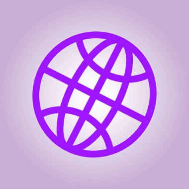 Küre simgesi. Düz tasarım.