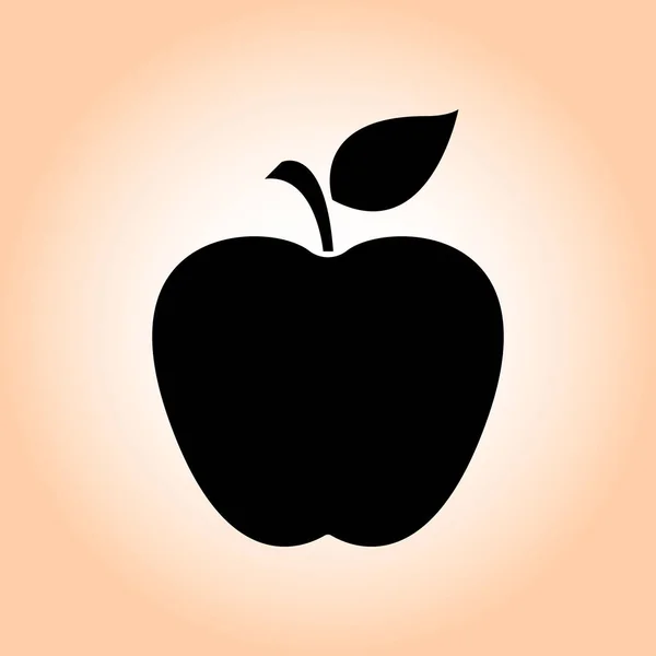 Apfelsymbol Einfache Vektor Illustration — Stockvektor