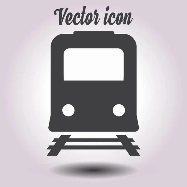 Icône Train Simbol Métro Panneau Gare Ferroviaire — Image vectorielle