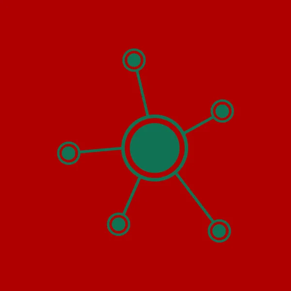 Red Social Icono Único Tecnología Global Red Social — Archivo Imágenes Vectoriales