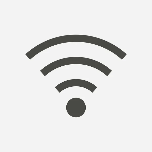 Wifi Symbolen Vector Trådlösa Nätverksikonen Platt Design — Stock vektor