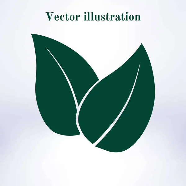 Blatt Ikone Frisches Naturprodukt Symbol Bio Produktkennzeichen Flacher Designstil — Stockvektor