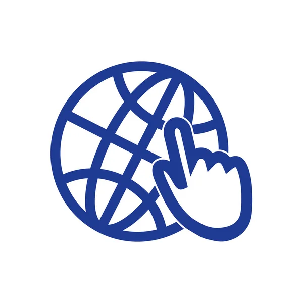 Ikon Dunia Rancangan Datar - Stok Vektor
