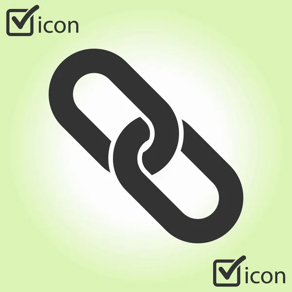 Enlace Único Icon Chain Link Simbol — Vector de stock