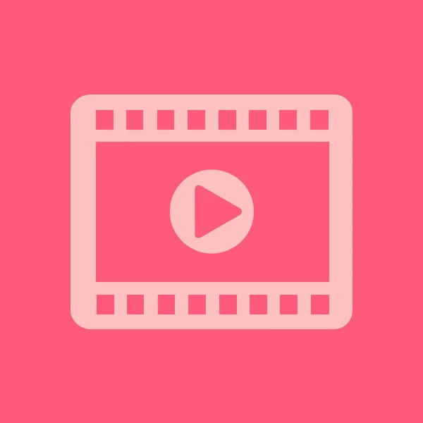 Εικονίδιο Βίντεο Επίπεδη Σχεδίαση Στυλ Διανυσματικών Eps — Διανυσματικό Αρχείο