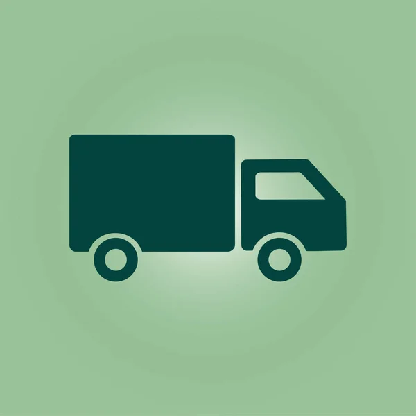 送货卡车标志图标 货车标志 发货和免费送货 扁平的风格 Epps — 图库矢量图片