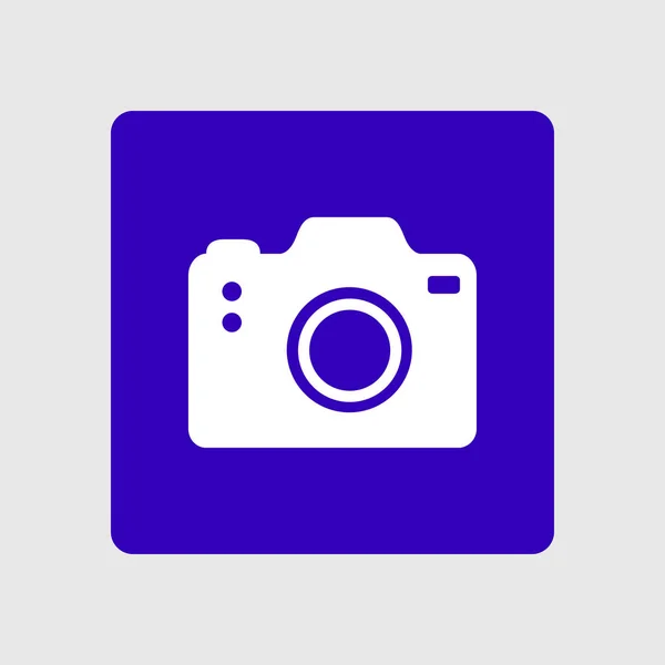 Fotocamera Simbol Dslr Camera Pictogram Digitale Camera Vlakke Ontwerpstijl — Stockvector