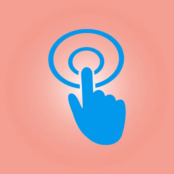 Icono Signo Del Cursor Mano Mano Símbolo Puntero Navegación Moderna — Vector de stock