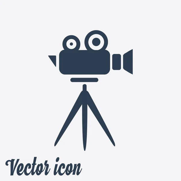 Cinema Camera Icon Flat Design Style Vector Eps — Stock Vector