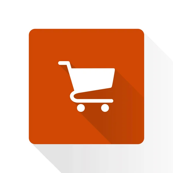 Icono Plano Carta Compras — Vector de stock