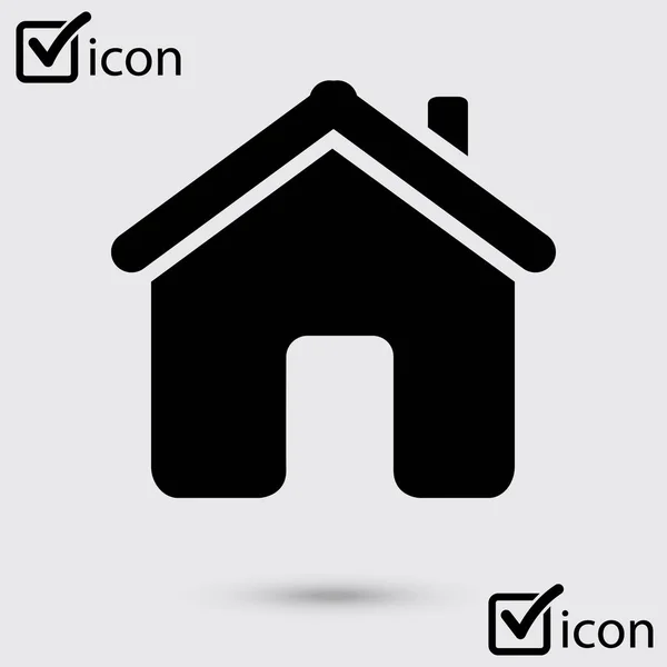 Vector Home Icône Dans Style Design Plat — Image vectorielle