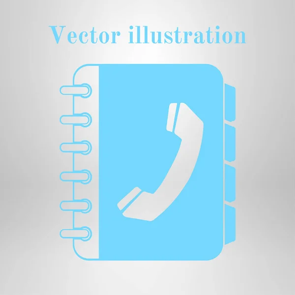 Telefonbuch Flach Icon Flacher Designstil — Stockvektor