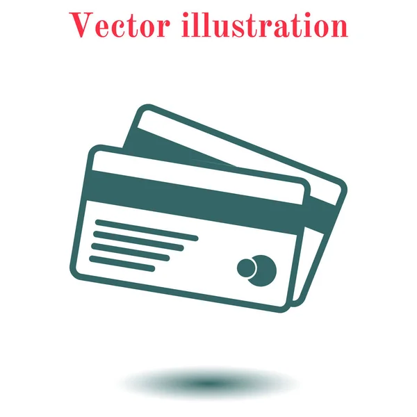 Vector Tarjeta Crédito Icono Estilo Diseño Plano Eps — Vector de stock