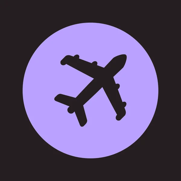 Plane Icon Travel Simbol Airplane Plane Bottom Sign — Stock Vector