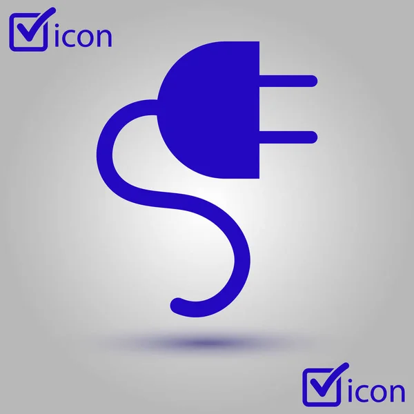 Vector Stopcontact Symbool Web Platte Pictogram — Stockvector