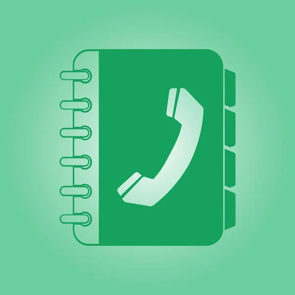 Telefonbuch Flach Icon Flacher Designstil — Stockvektor