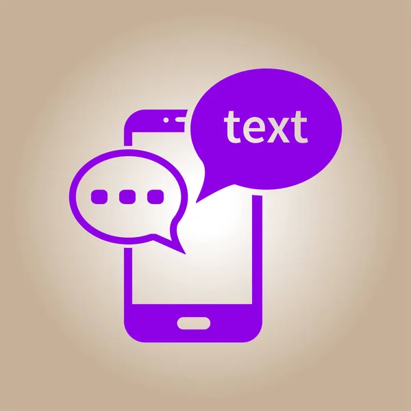 Mobile Chatting Icon Mobile Phone Representing Web Chatting Dialog — стоковый вектор