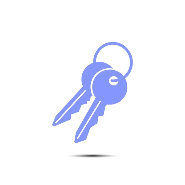 Key Icon Lock Simbol Security Sign Flat Design Style — Stock Vector