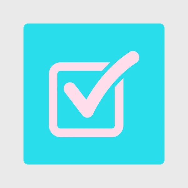 Check List Button Icon Check Mark Box Sign — Stock Vector