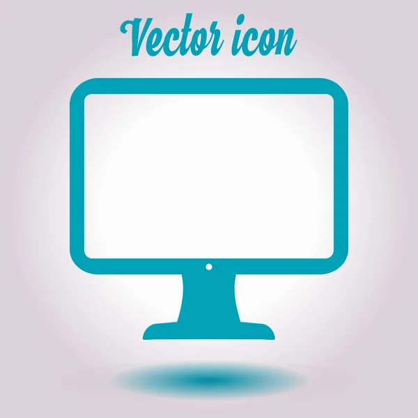 Icône Signe Affichage Ordinateur Symbole Moniteur Style Design Plat — Image vectorielle