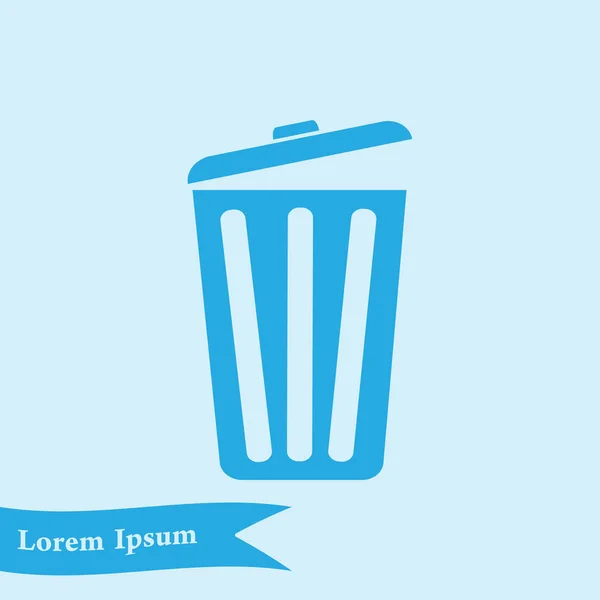 Trash can icon, vector eps10 illustration. Flat style.