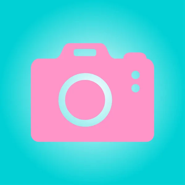 Fotocamera Simbol Dslr Camera Pictogram Digitale Camera Vlakke Ontwerpstijl — Stockvector