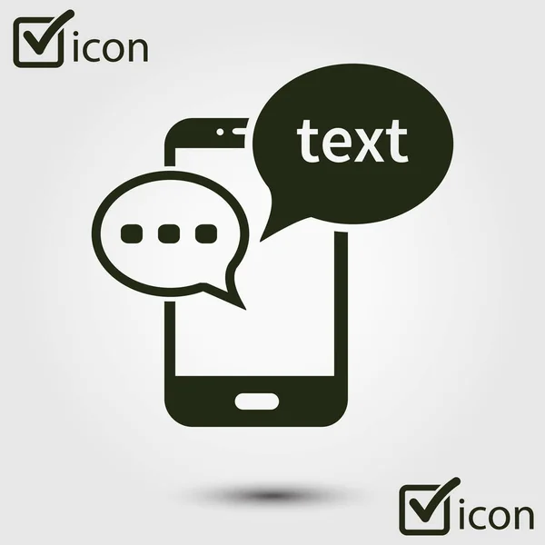 Mobile Chatting Icon Mobile Phone Representing Web Chatting Dialog — Stock Vector