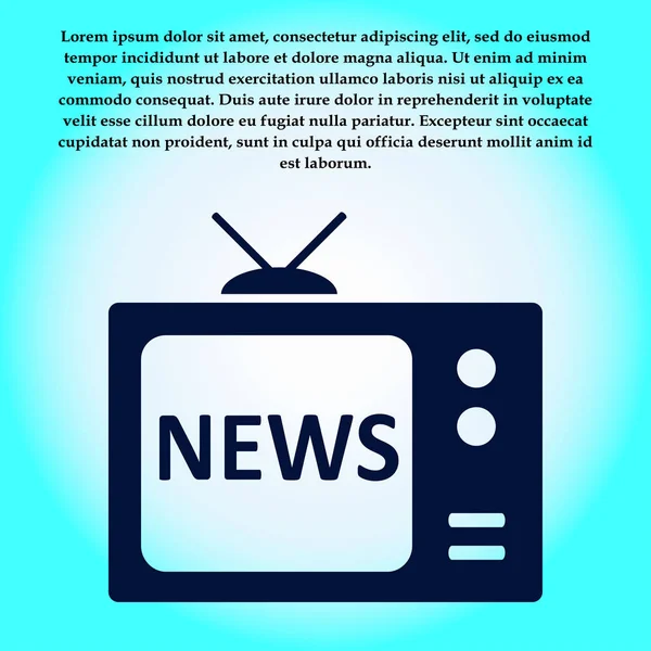 Periodista Noticias Televisión Estilo Diseño Plano Vector Eps — Vector de stock