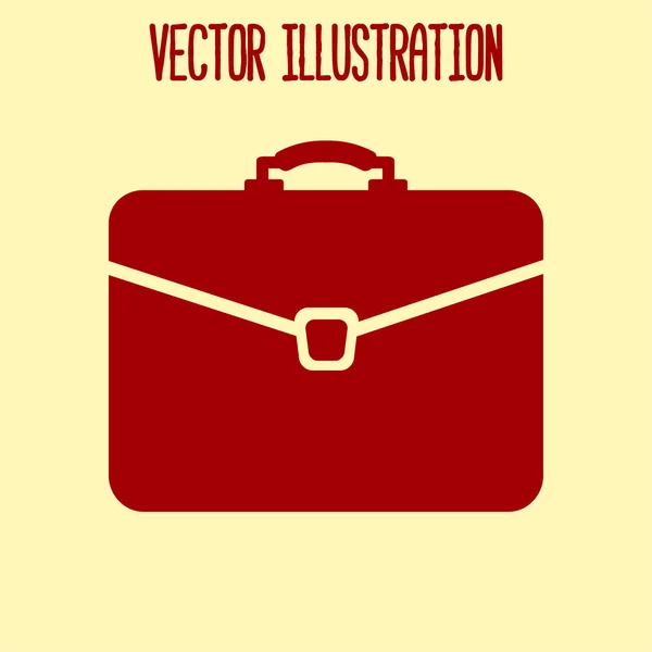 Icône Mallette Illustration Vectorielle Style Design Plat — Image vectorielle