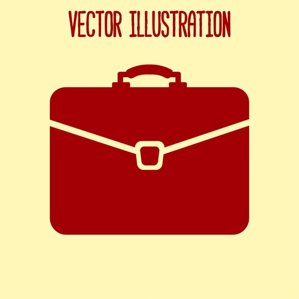 Briefcase Icon Vector Illustration Flat Design Style — Stock Vector