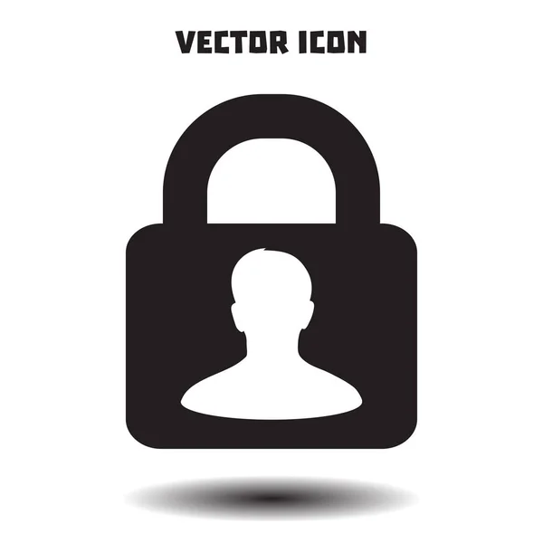 Identifiant Utilisateur Icône Authentification Style Design Plat Vecteur Eps10 — Image vectorielle