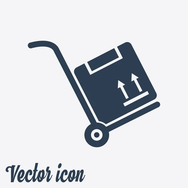 Camion Avec Icône Boîtes Signe Camion Main Simbol — Image vectorielle