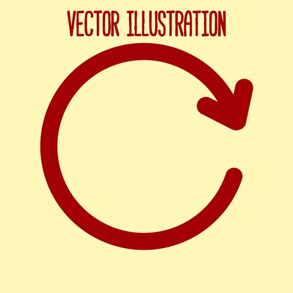 Icône Vectorielle Signe Flèche Ciirculaire — Image vectorielle