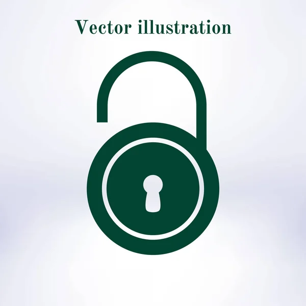 Разблокировать Значок Плоский Стиль Дизайна Вектор S10 — стоковый вектор