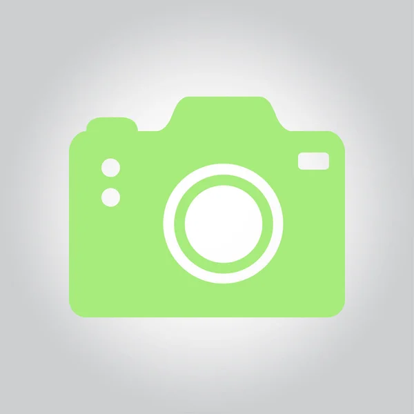 Fotokamera Simbol Dslr Kamera Zeichen Symbol Digitalkamera Flacher Designstil — Stockvektor