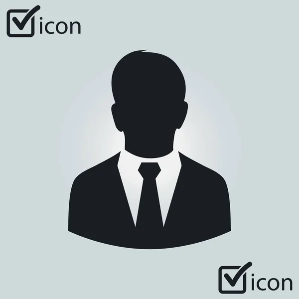 Icono Usuario Hombre Traje Negocios Estilo Diseño Plano — Vector de stock