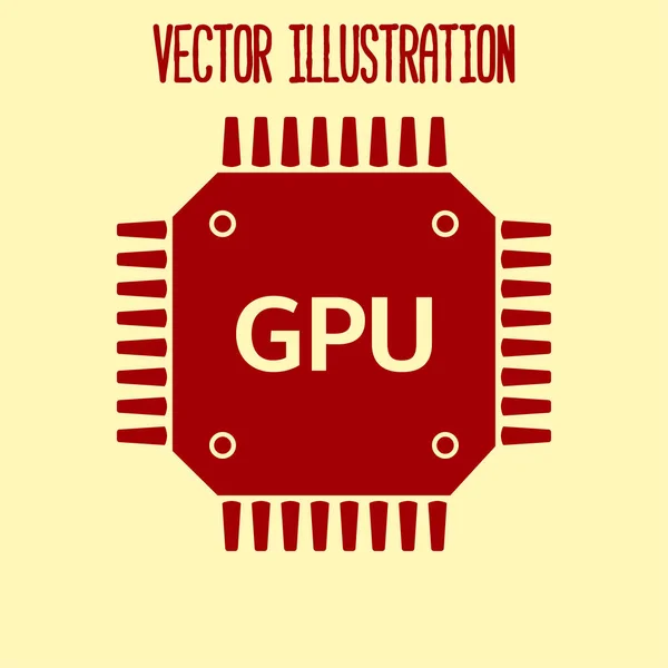 Leiterplattensymbol Technologie Schema Quadratischen Symbol Flacher Designstil — Stockvektor