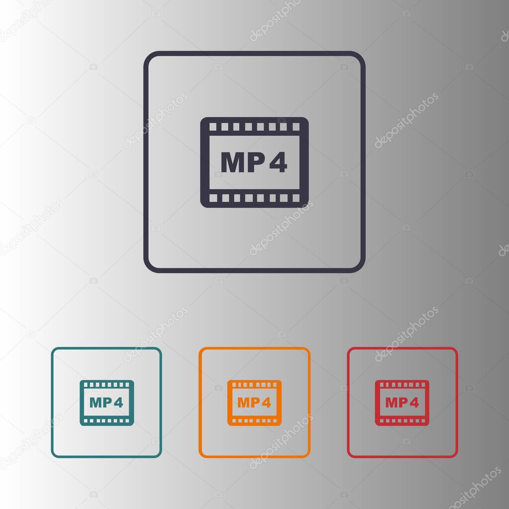 Video icon. Flat design style. Vector EPS 10.