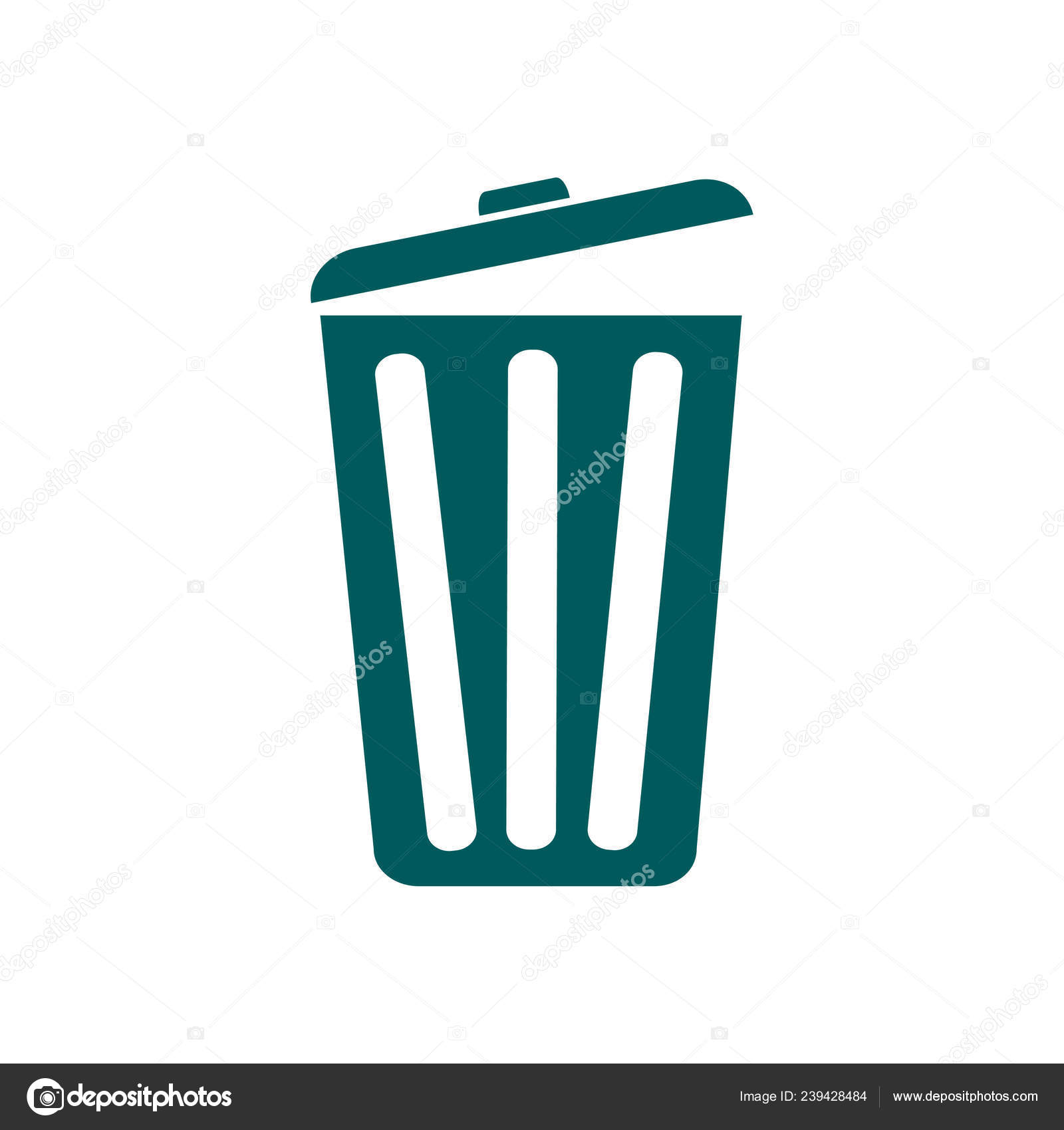 Trash Can Icon Vector Eps10 Illustration Flat Style Vector Image By C Arhimicrostok Vector Stock