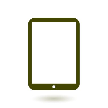 Modern dijital tablet Pc simgesi. Düz tasarım simgesi. EPS 10 vektör.
