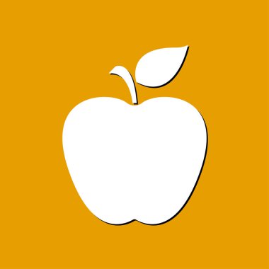 Elma simgesi basit vektör çizim