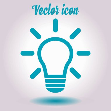 ışık lamba işareti simgesi. fikir sembolü.