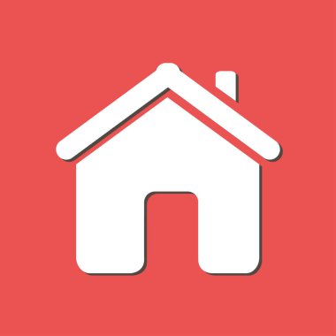 Düz stil vektör ev simgesini