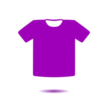 T-shirt işareti simgesi. Giysi sembolü. Düz tasarım stili.